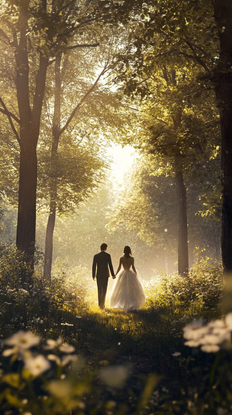 Woodland Stroll Hand-in-Hand