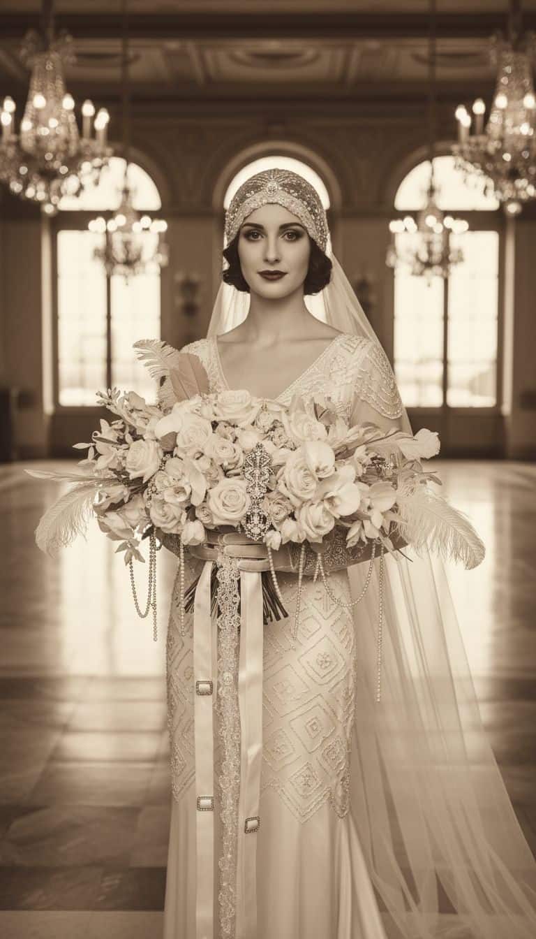 1920s Glamour Vintage Wedding Bouquet