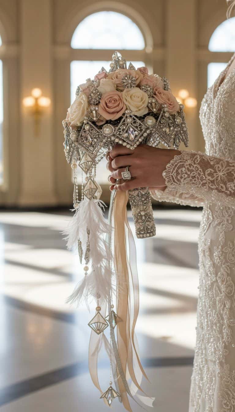 Art Deco Vintage Wedding Bouquet