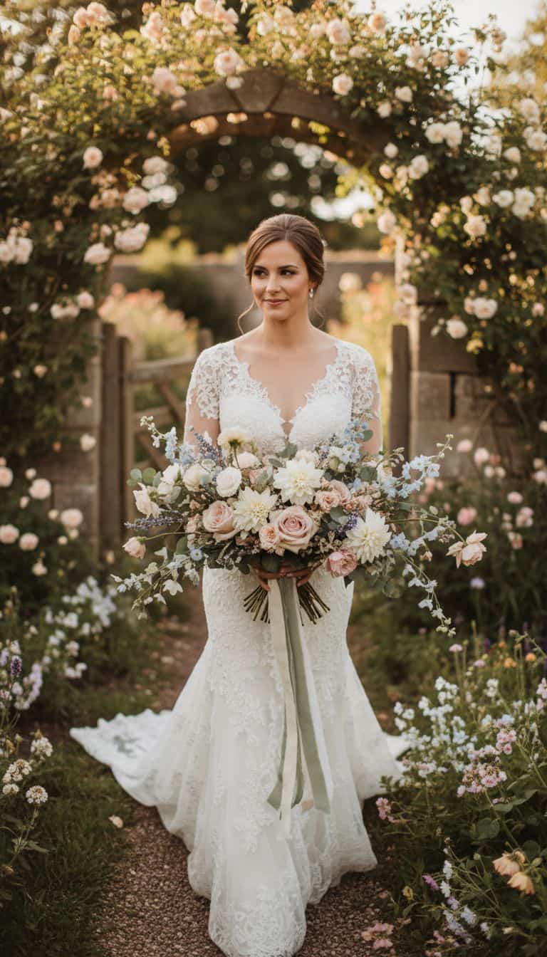 Cottage Garden Vintage Wedding Bouquet