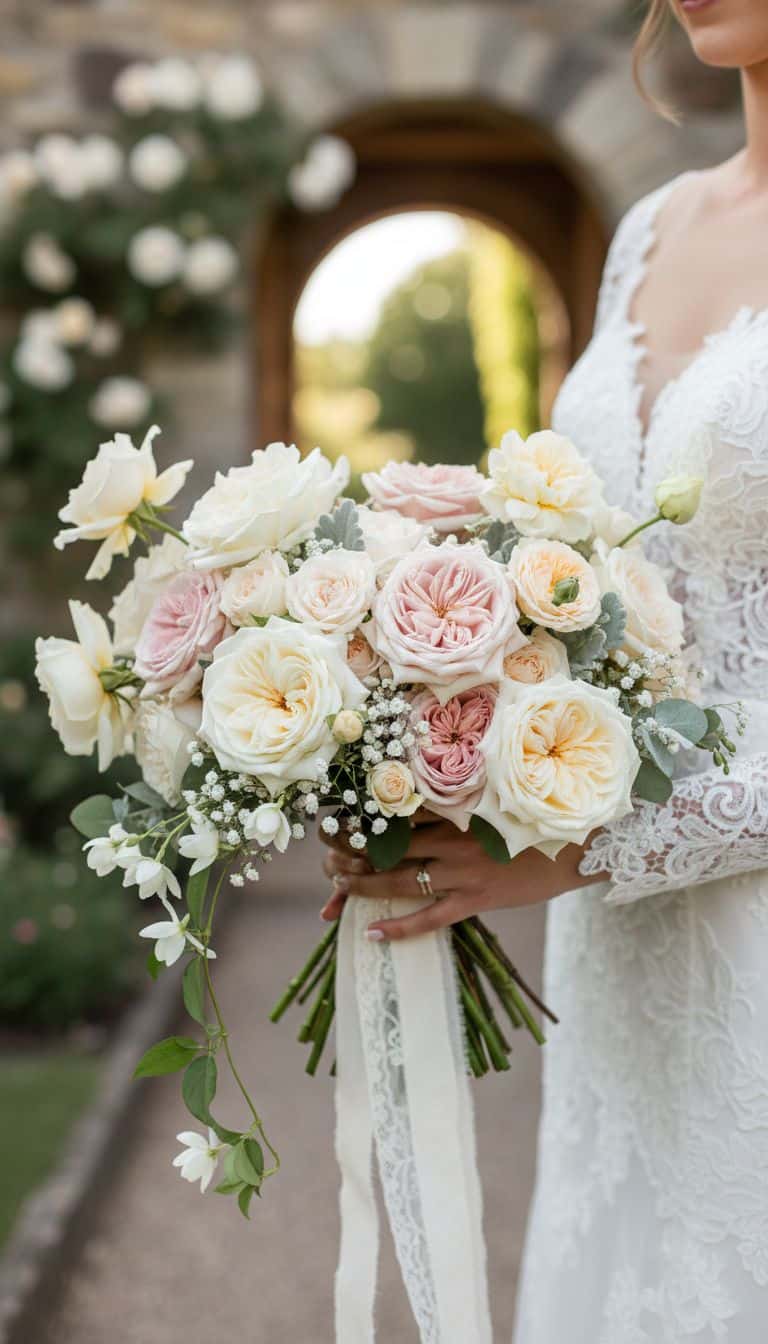 Garden Rose Vintage Wedding Bouquet