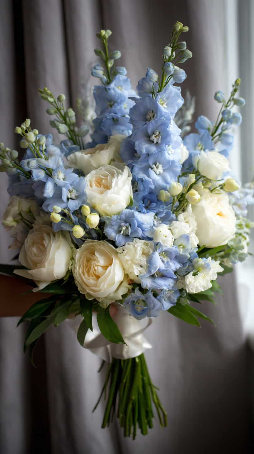 Delphinium White Rose Mix