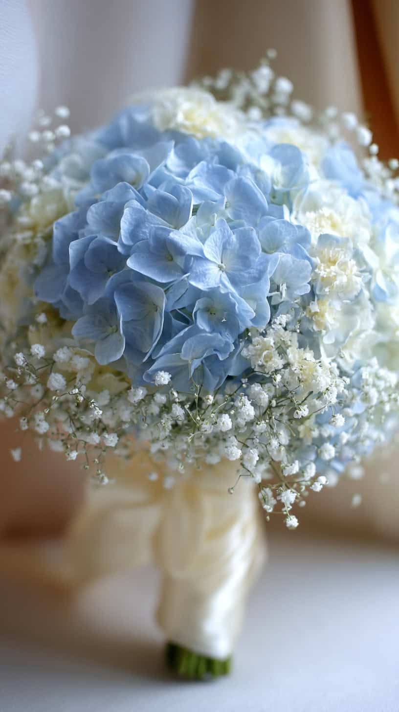 Hydrangea and Baby's Breath - Image 1