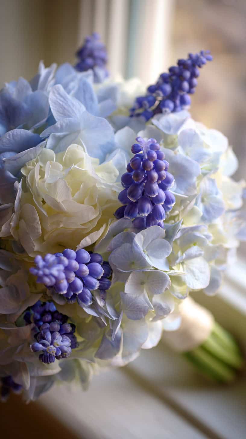 Hydrangea Grape Hyacinth - Image 1