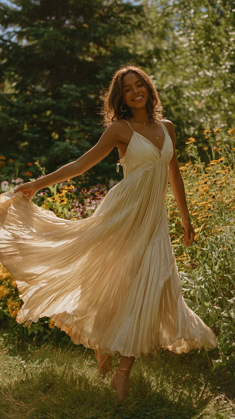 Layered Pleated Dress - Image 4