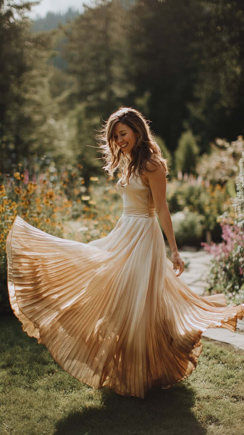 Layered Pleated Dress - Image 1