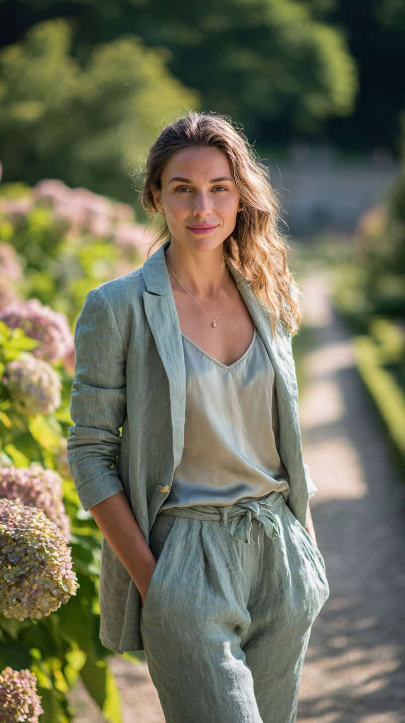 Lightweight Linen Pantsuit - Image 2