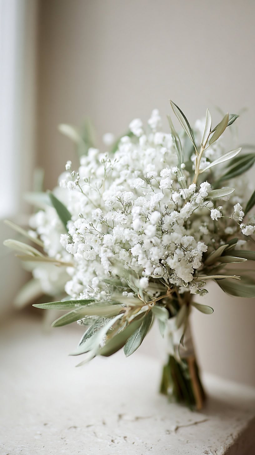 Olive and Baby's Breath - Image 1