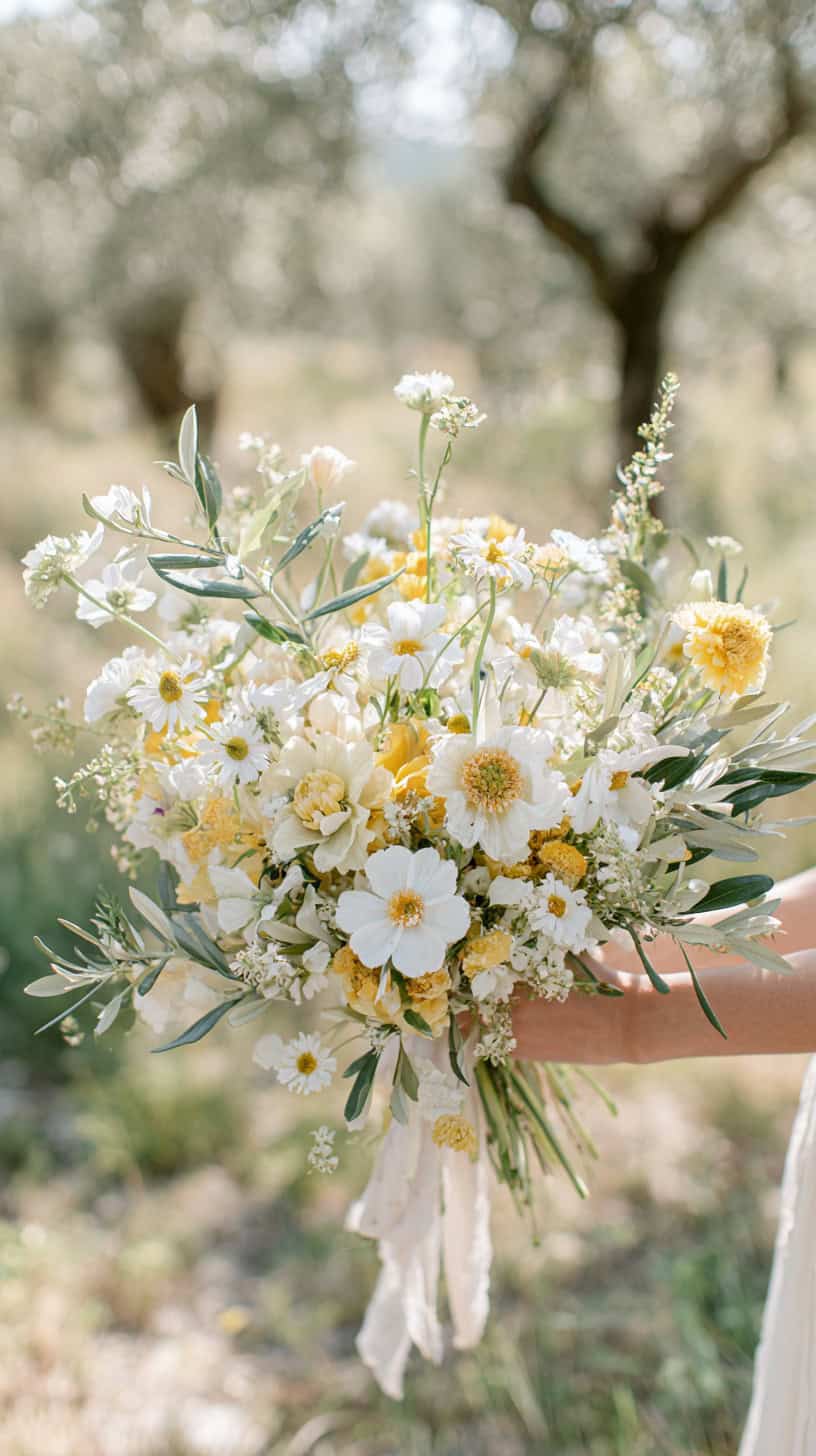 Olive and Wildflowers - Image 1