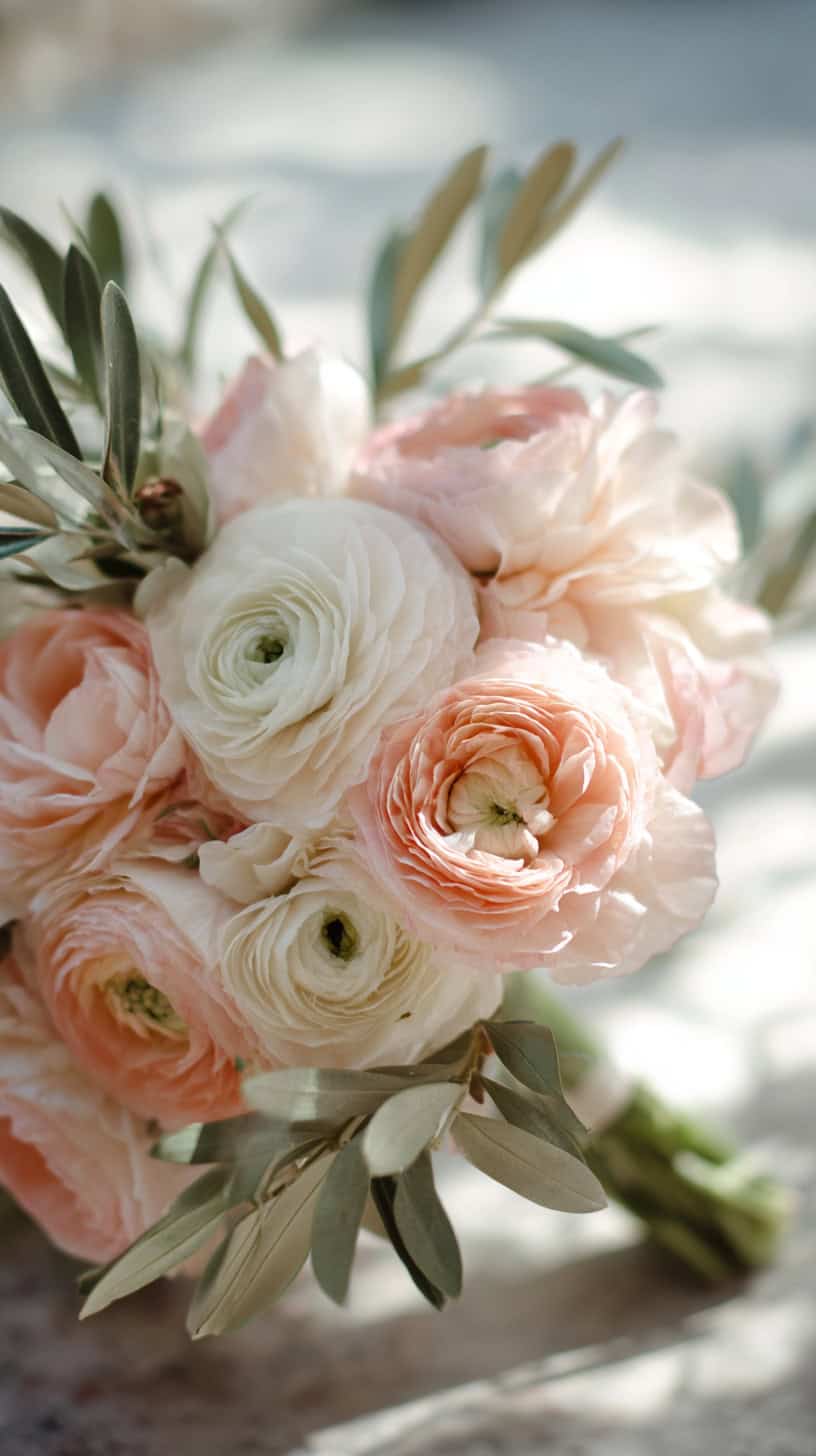 Olive with Ranunculus Blooms - Image 3