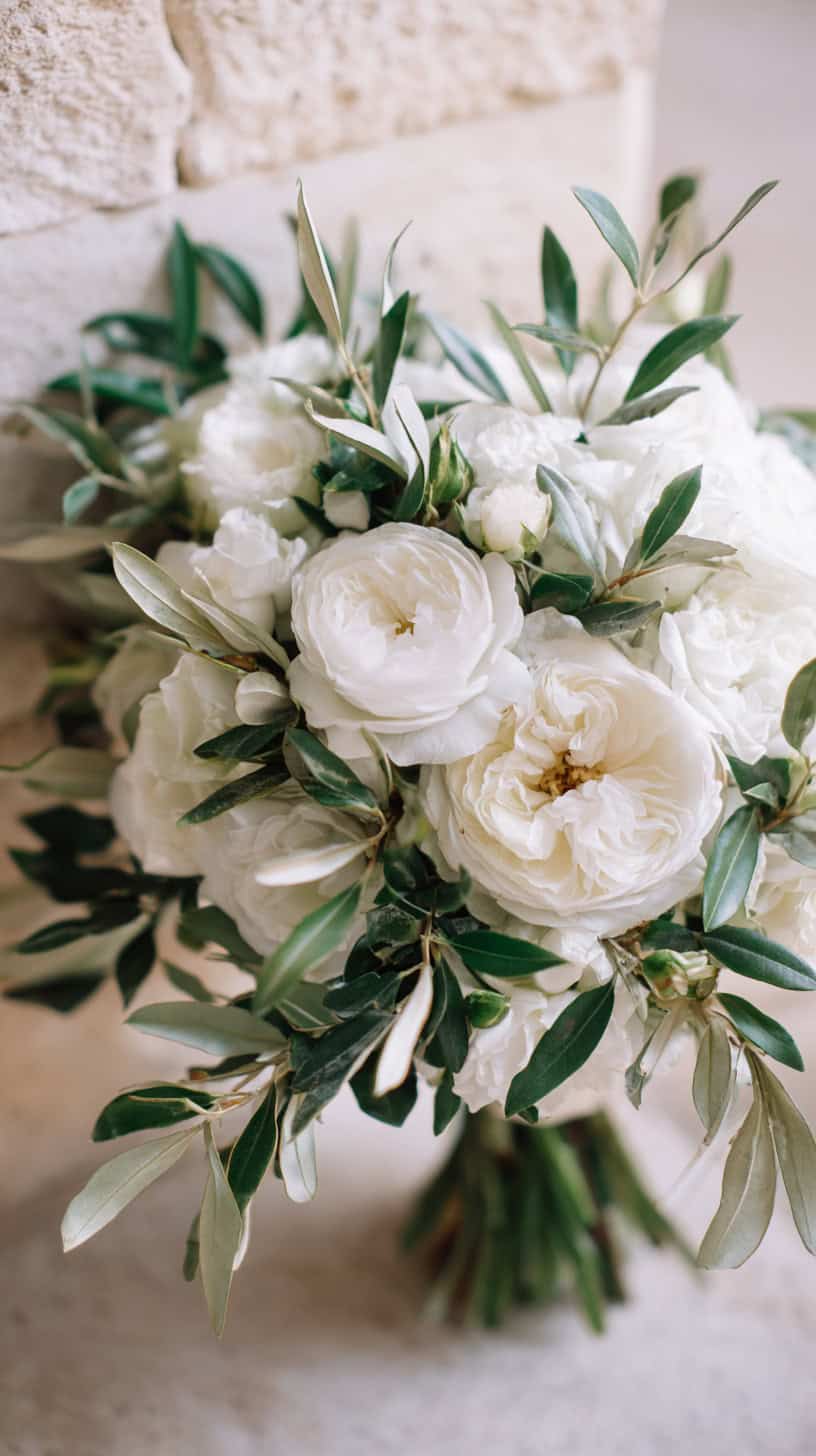 Olive with White Roses - Image 2