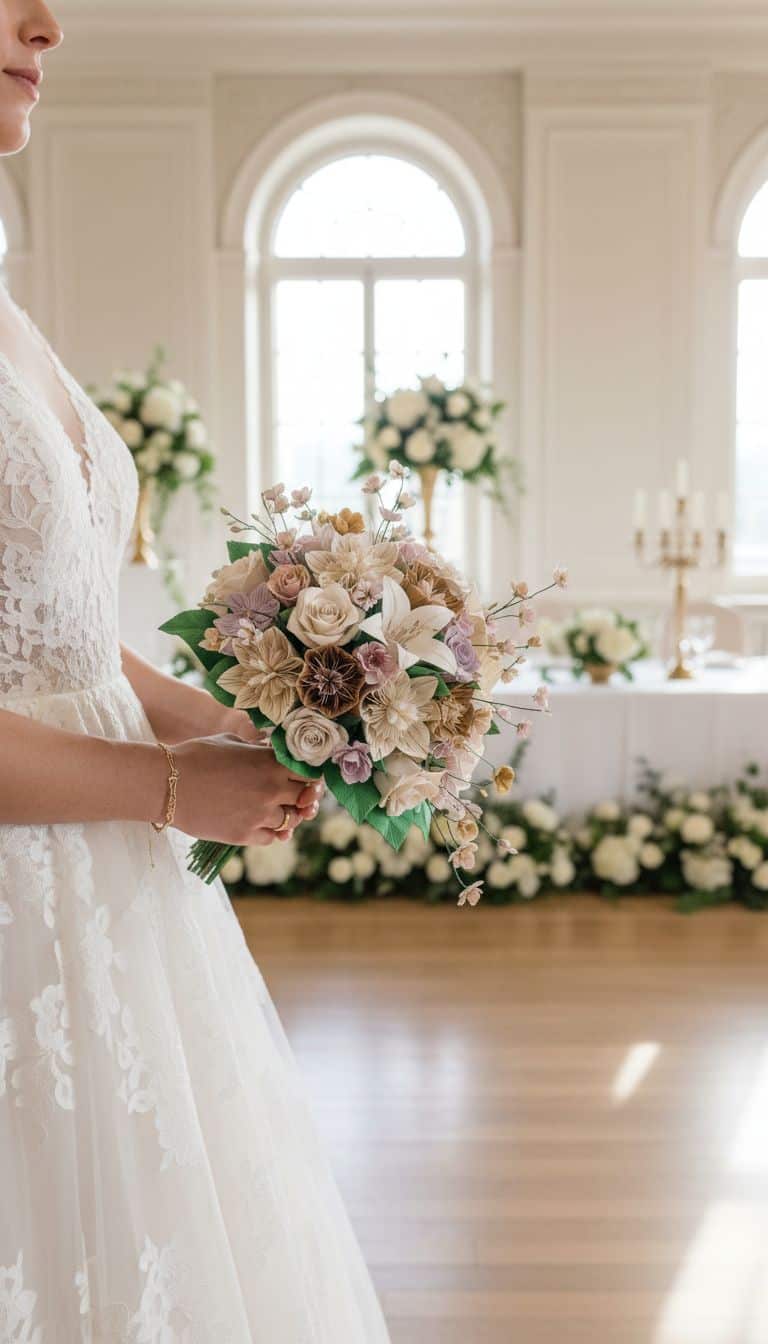 Origami Paper Wedding Bouquet Craft