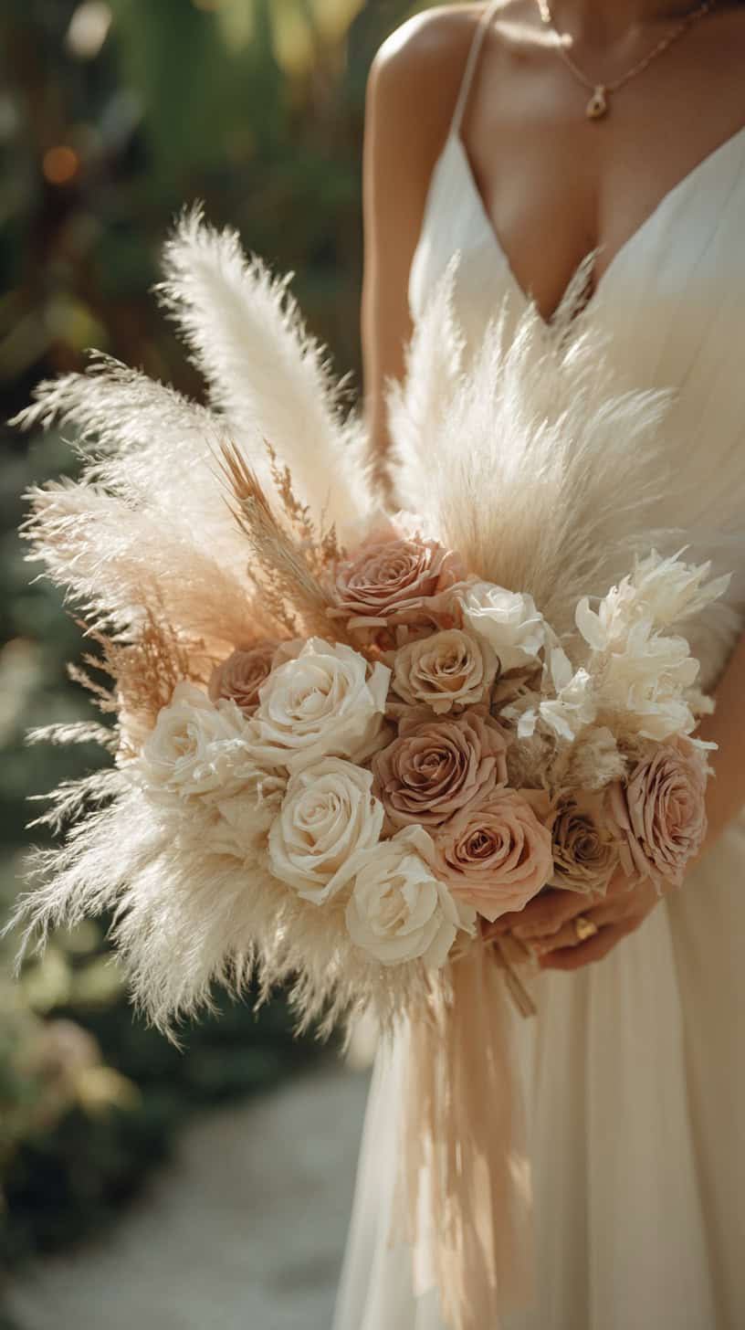 Pampas and Preserved Rose - Image 2