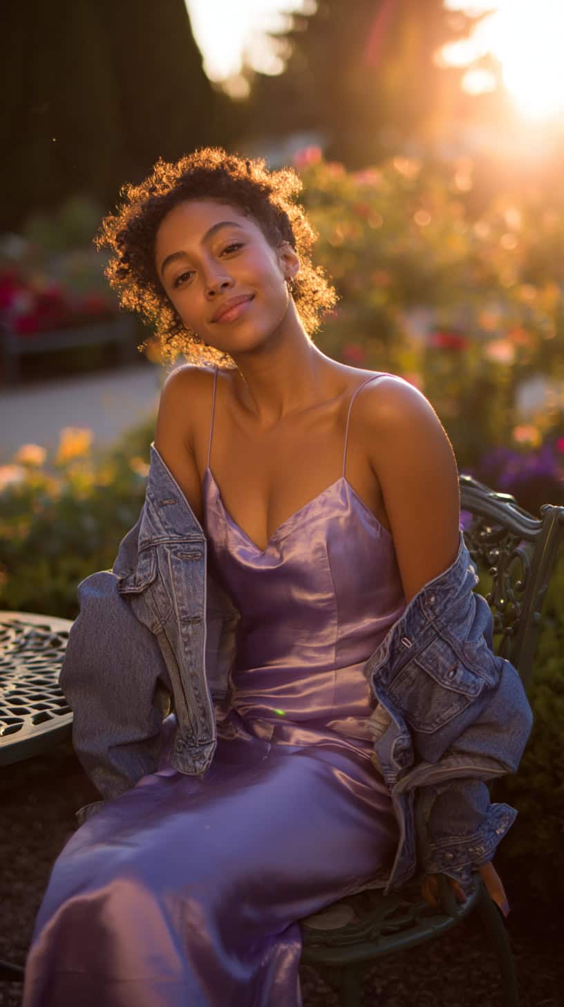 Pastel Satin Slip Dress - Image 1