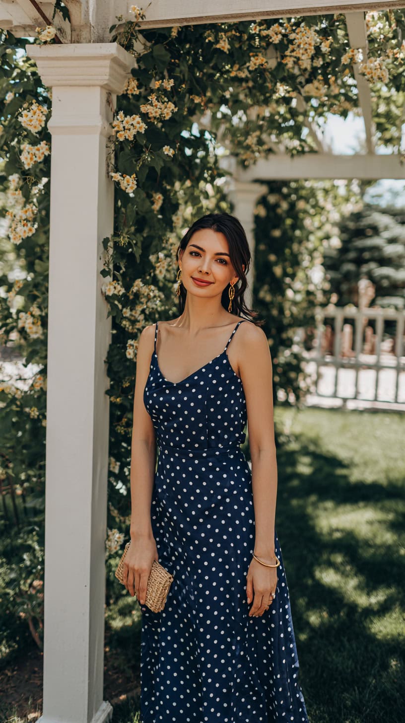 Polka Dot Midi Dress - Image 3
