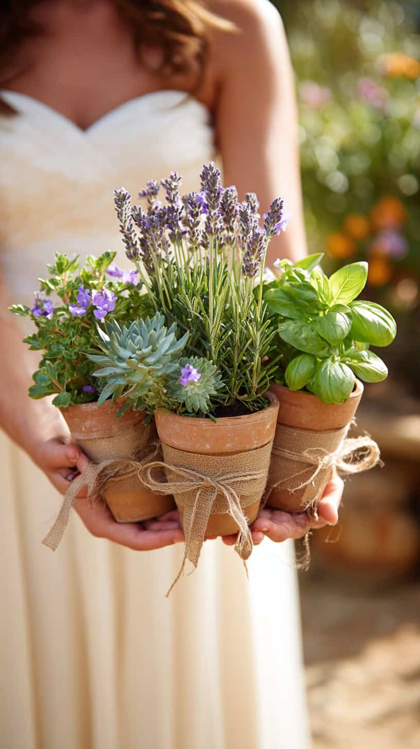 Potted Herb Bouquet - Image 1