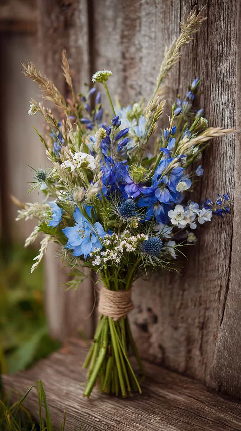 Rustic Blue Posy