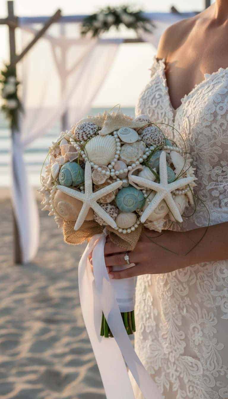Shell and Starfish Wedding Bouquet
