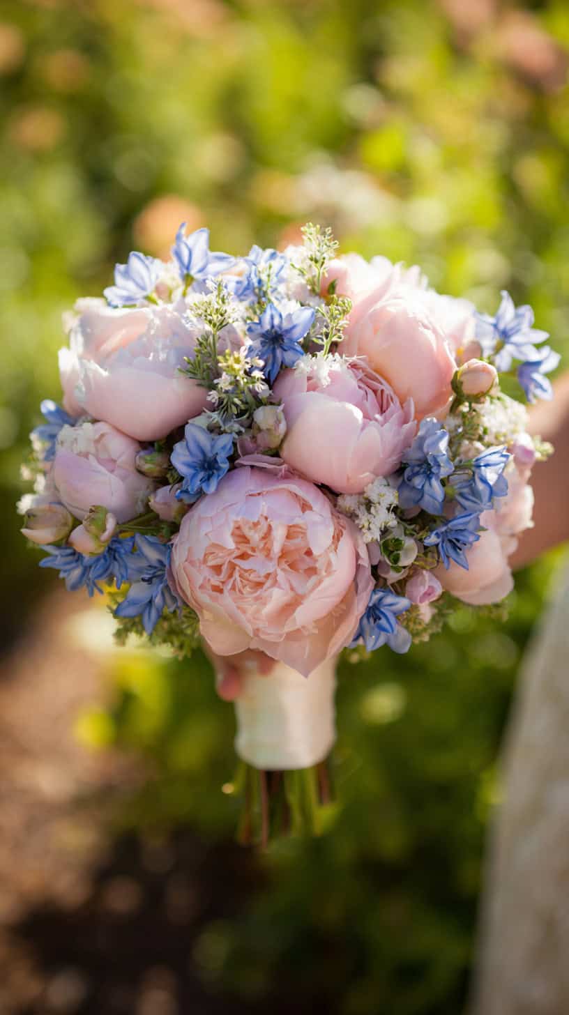 Tweedia Peony Bouquet
