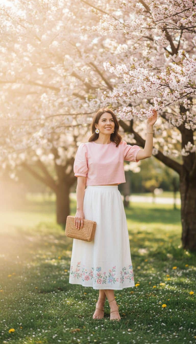 Two-Piece Casual Wedding Outfit for Spring