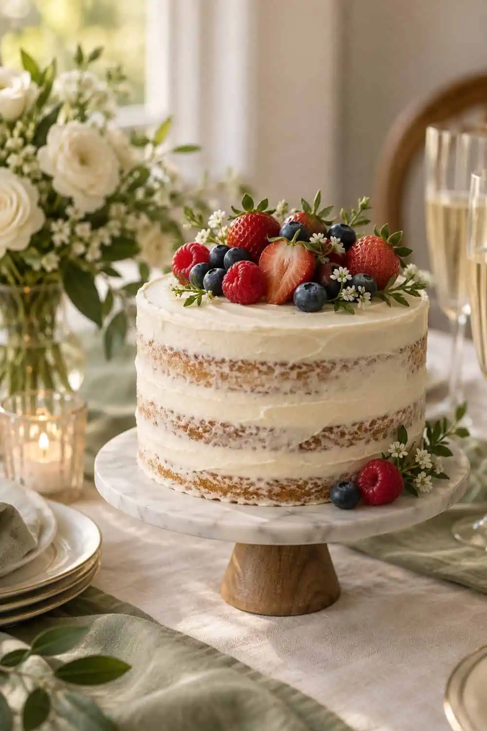 Berry-Topped Naked Cake wedding inspiration
