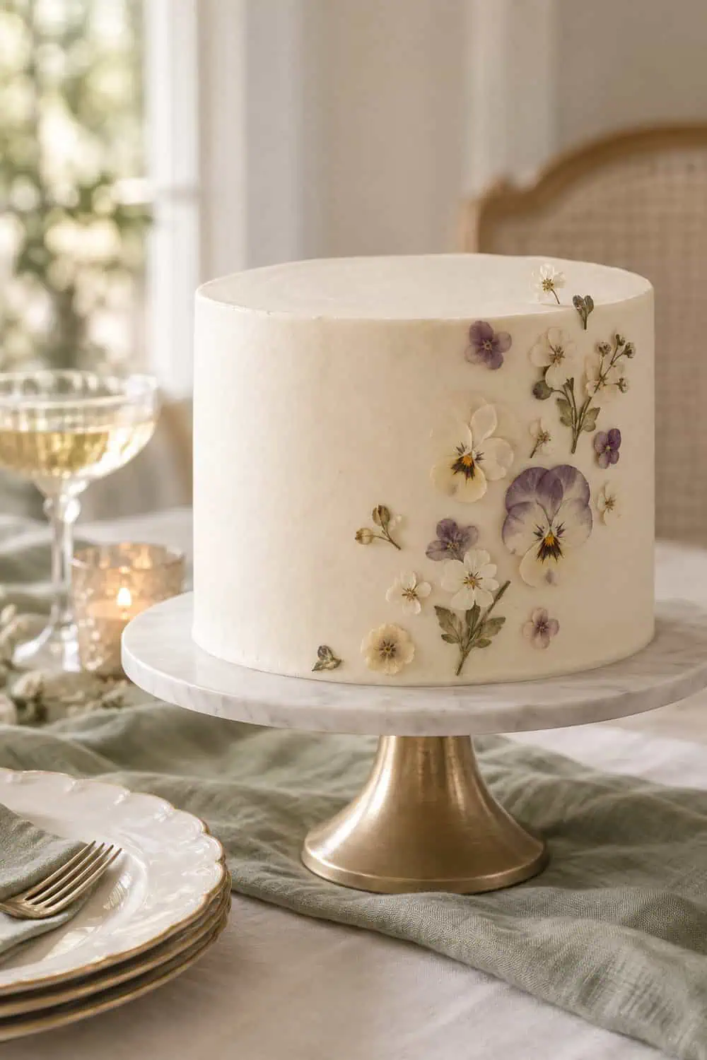 Pressed-Flower Cake wedding inspiration
