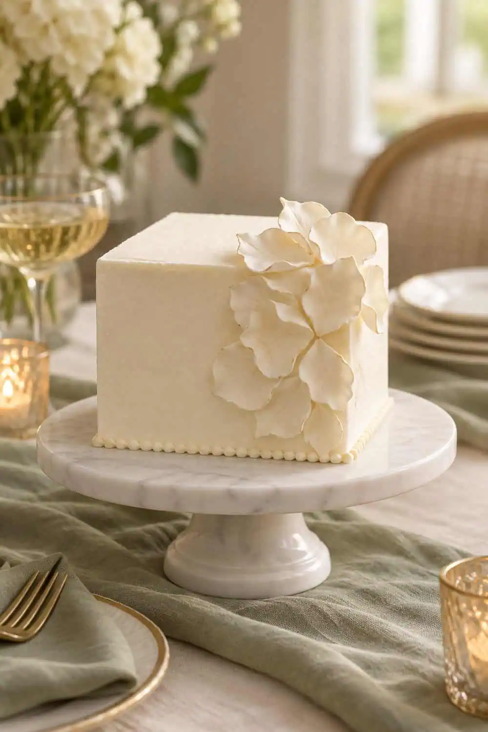 Square Minimal Cake wedding inspiration