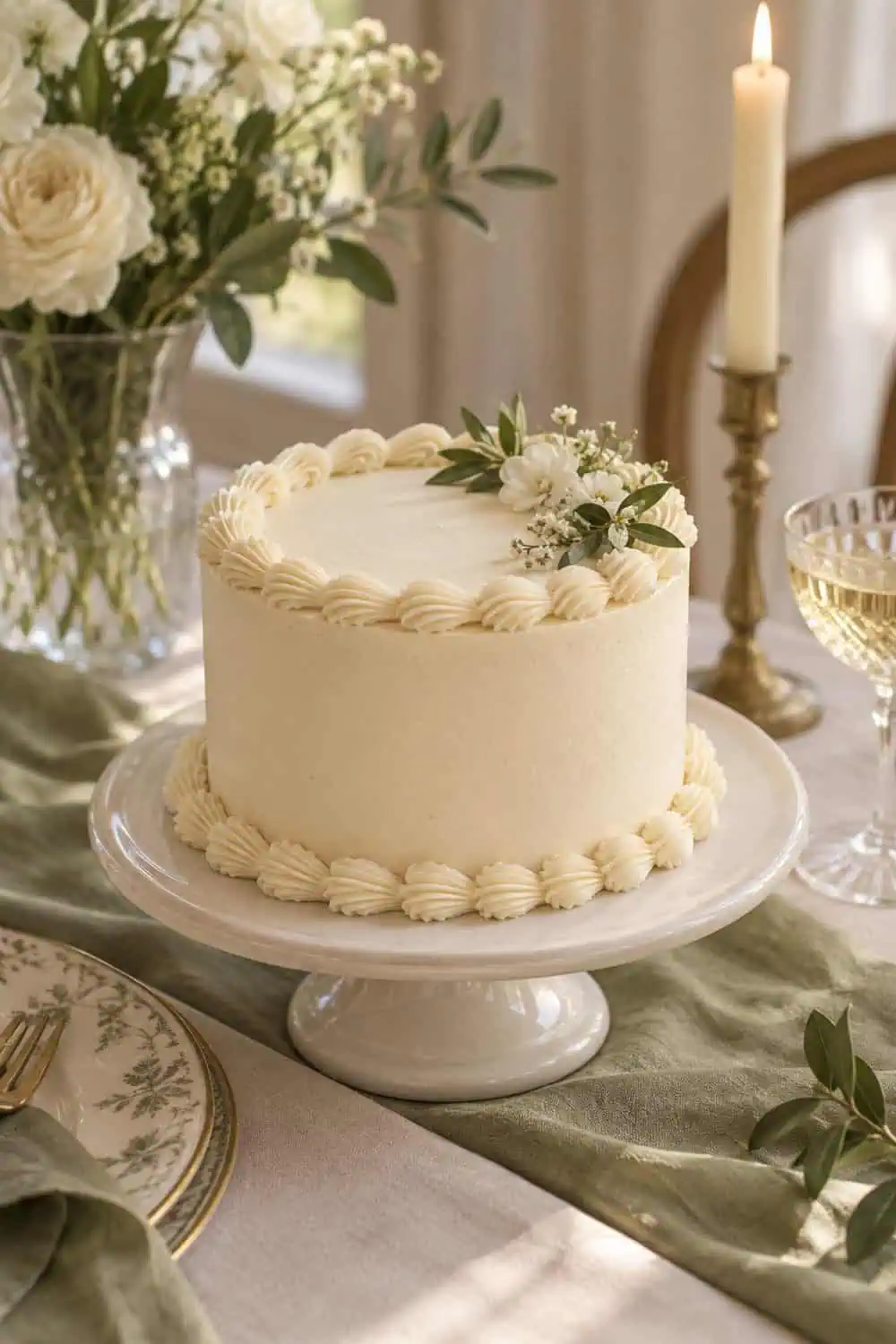 Vintage Shell-Piped Cake wedding inspiration