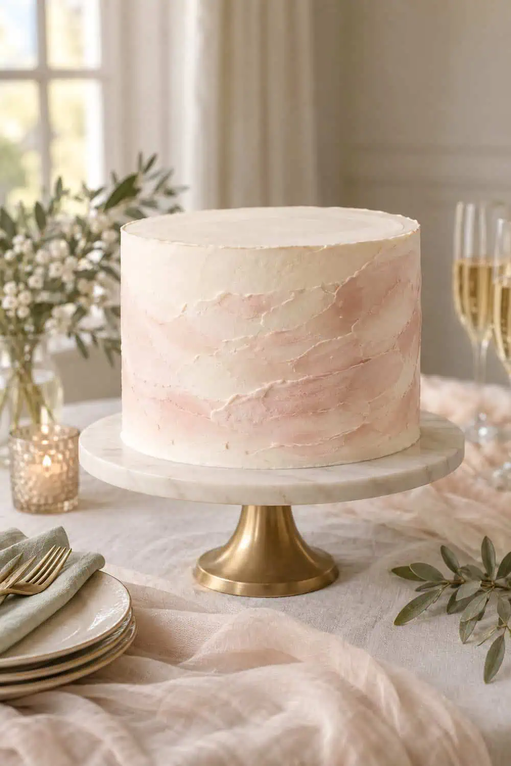 Watercolor Blush Cake wedding inspiration