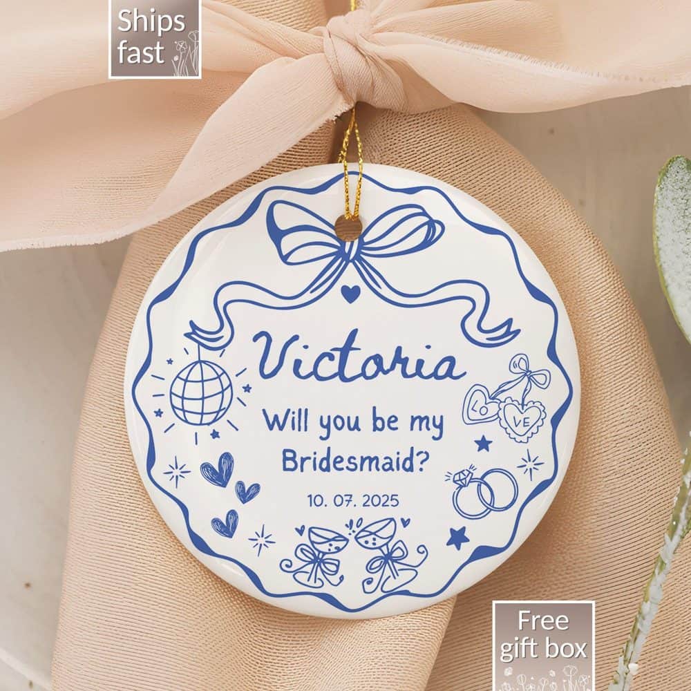 Coquette Bridal Party Ornament