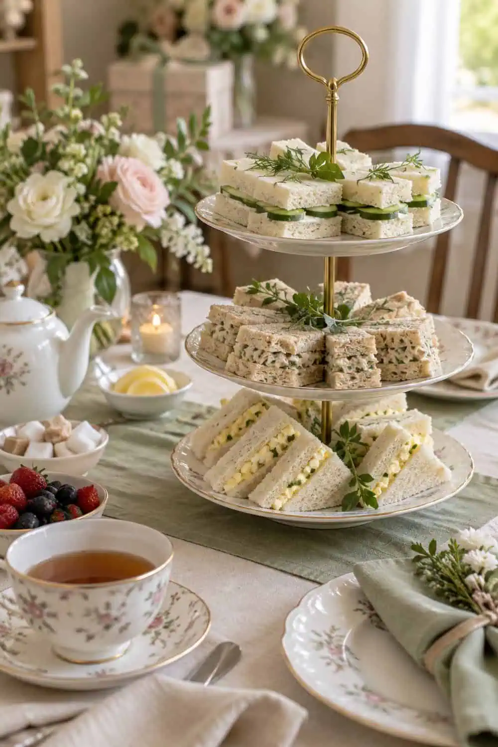 Tiered Sandwich Stand wedding inspiration