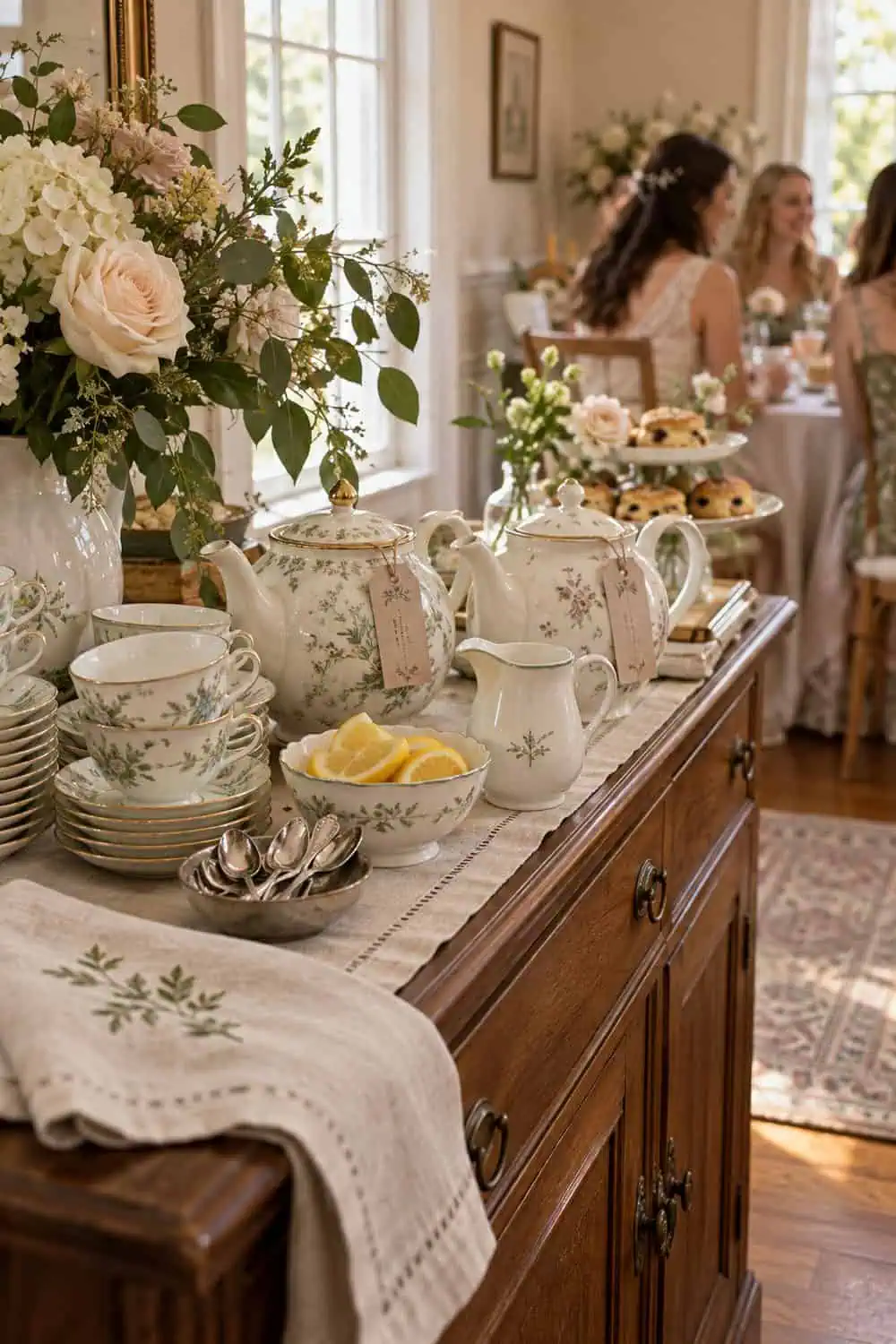 Two-Tea Pouring Station wedding inspiration