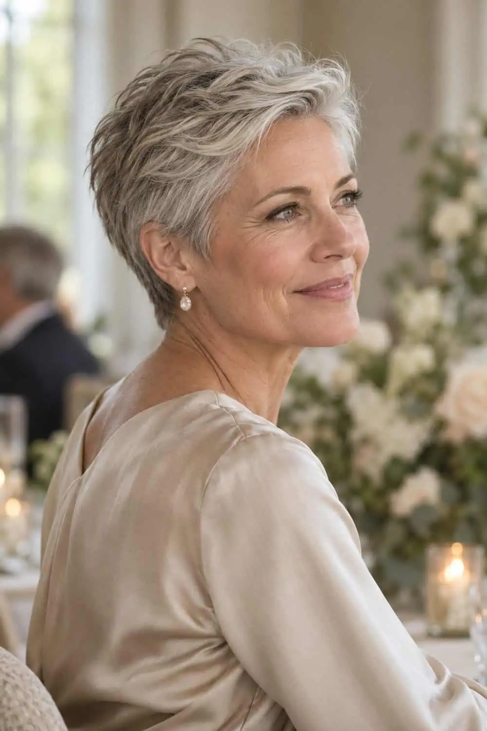 Brushed-Back Pixie wedding inspiration