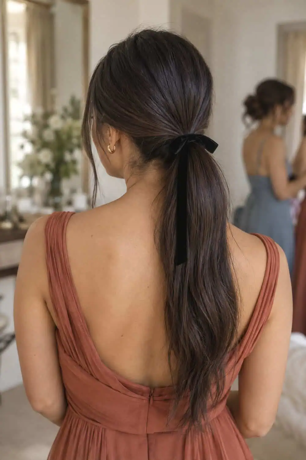 Low Ponytail with a Velvet Ribbon wedding inspiration