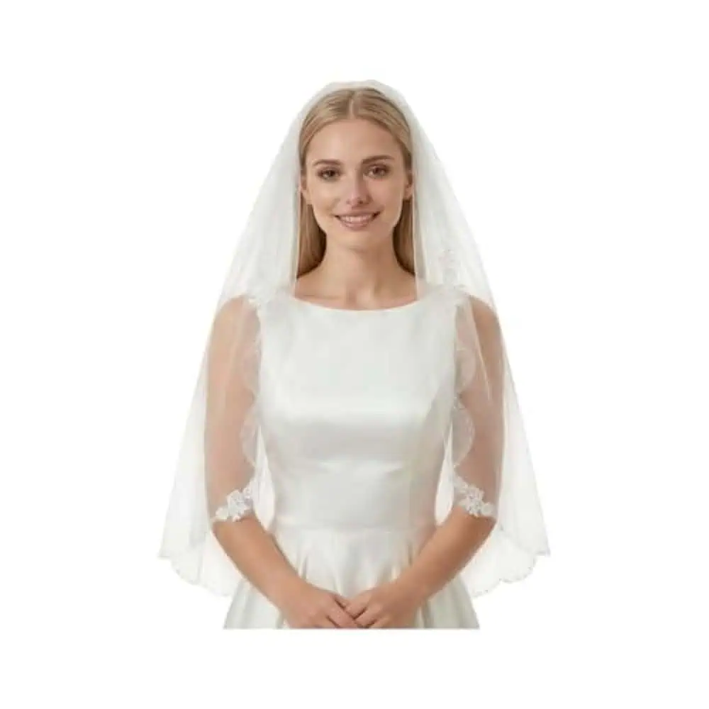 Pearl and Crystal Fingertip Veil