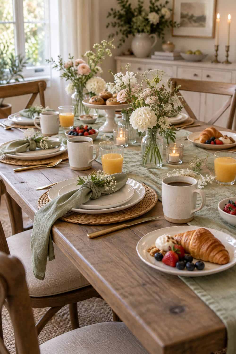 Brunch Table with Mugs wedding inspiration