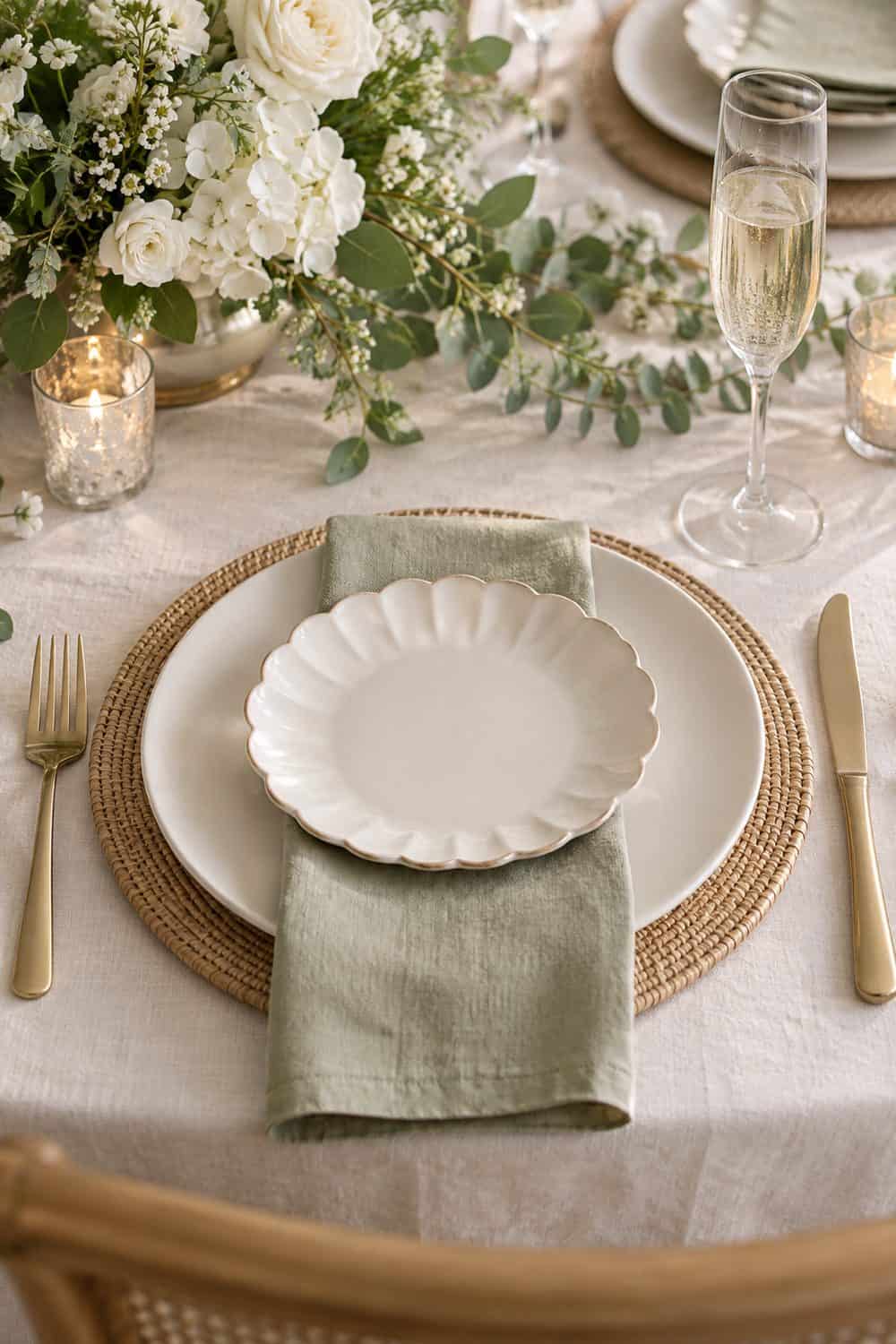 Dessert-Plate Layered Setting wedding inspiration