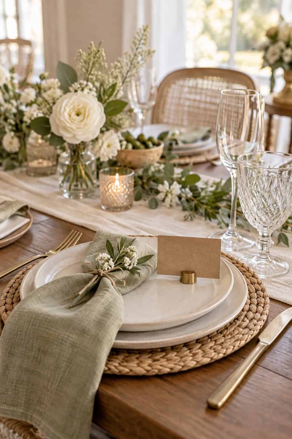 Kraft Place Card Setting wedding inspiration