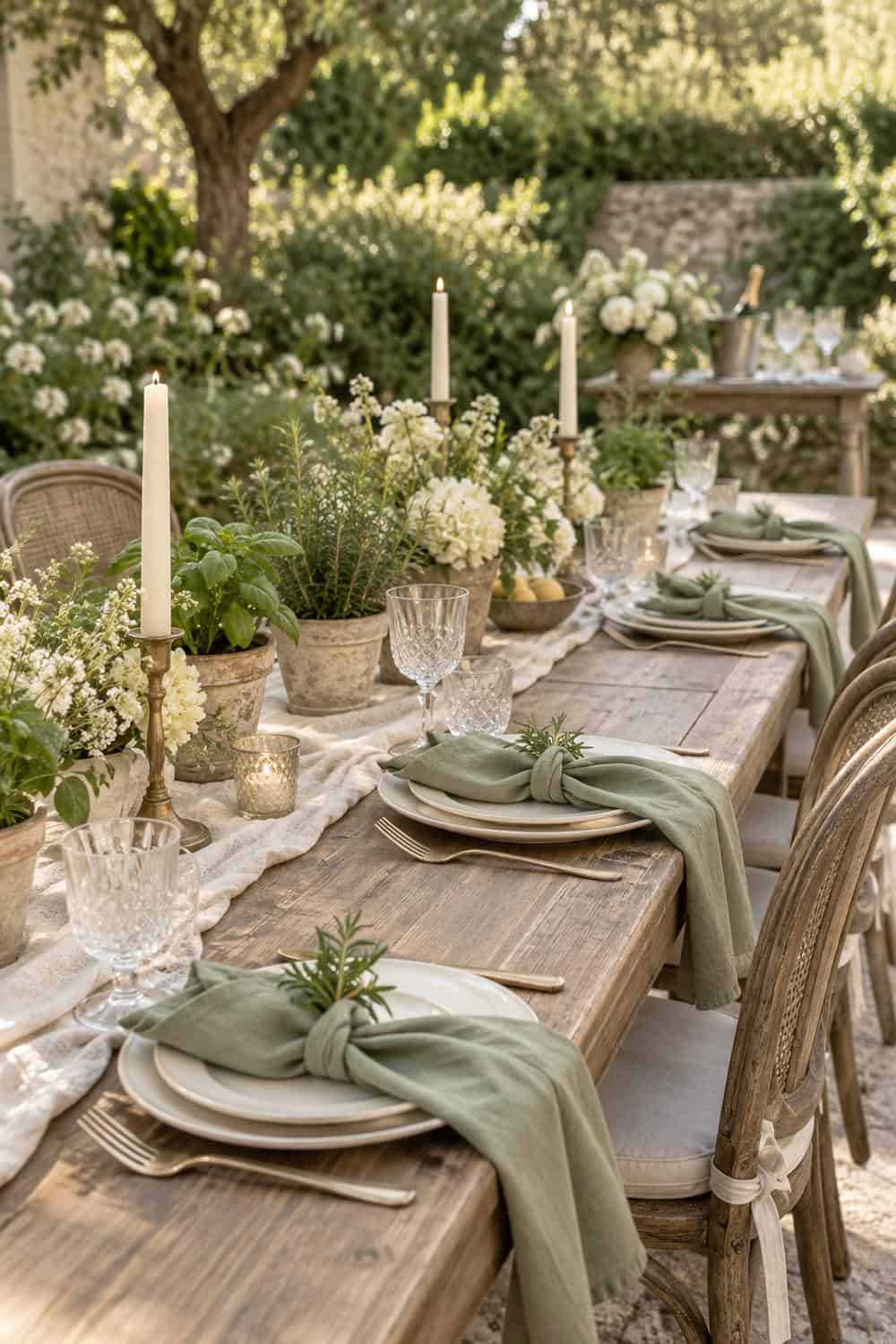 Simple Garden Table wedding inspiration