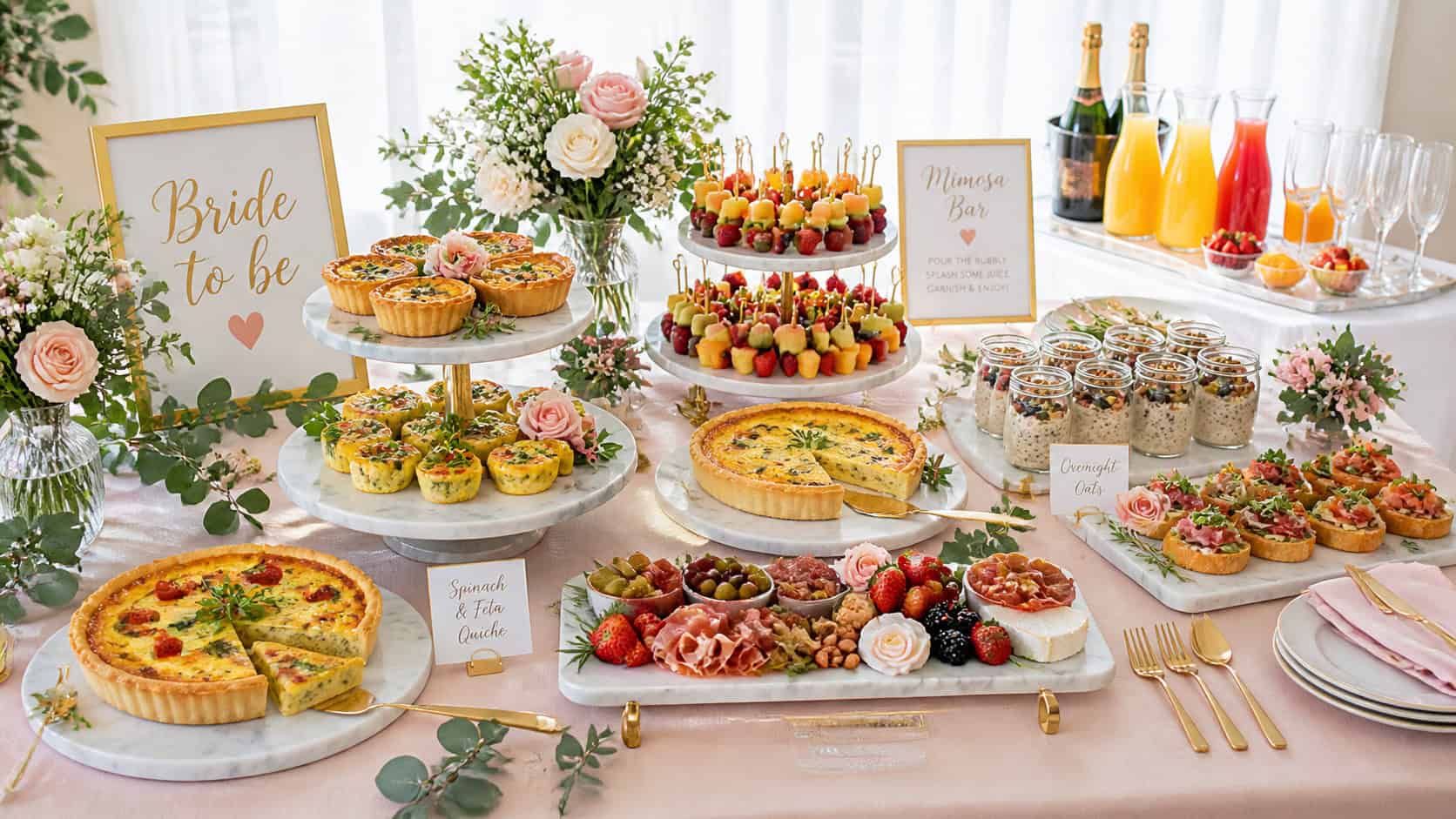 featured 9 bridal shower brunch recipes that actually hold up on a buffet past 11 am