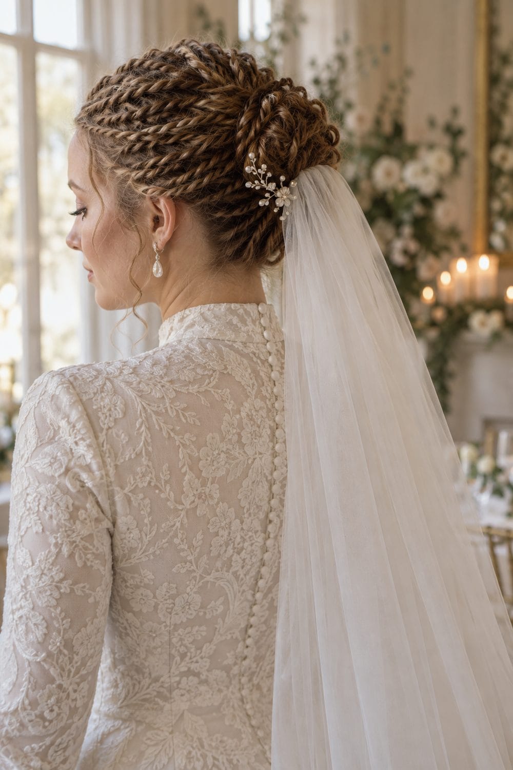 Coiled Mini-Twist Updo wedding inspiration