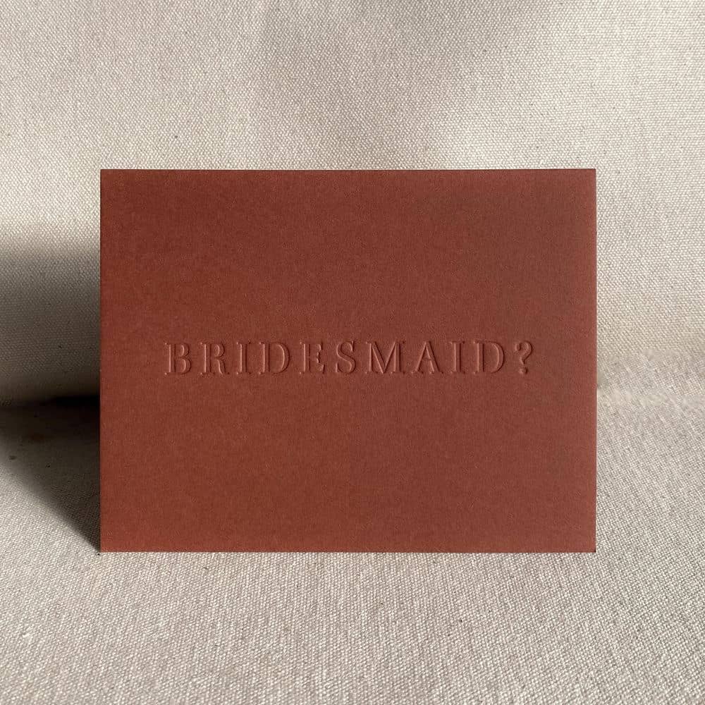 Clay Blind-Letterpress Card