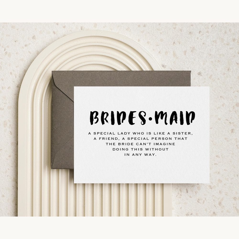 Definition-Style Bridesmaid Card