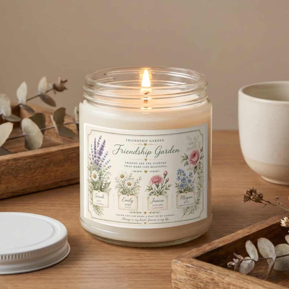 Friendship Garden Name Candle