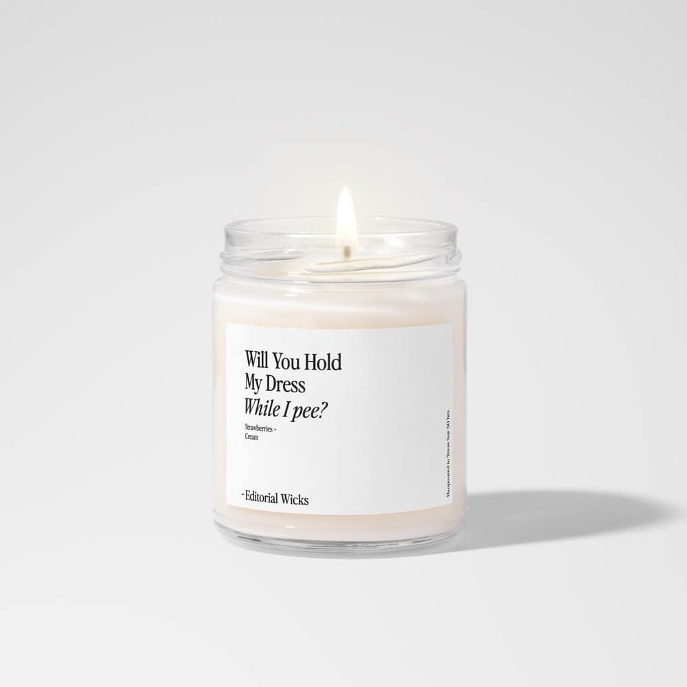Hold-My-Dress Proposal Candle