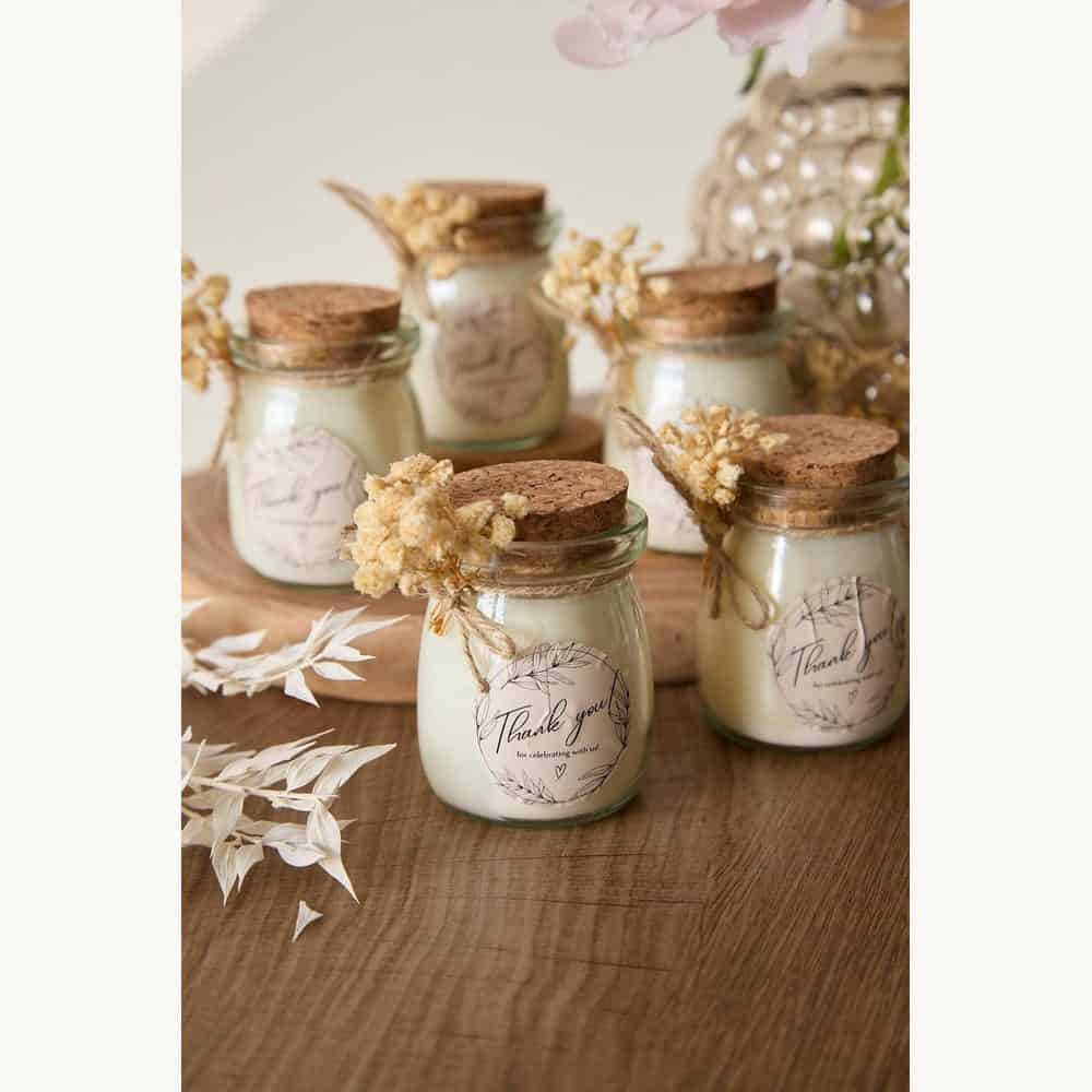 Personalized Glass-Jar Bridesmaid Candle
