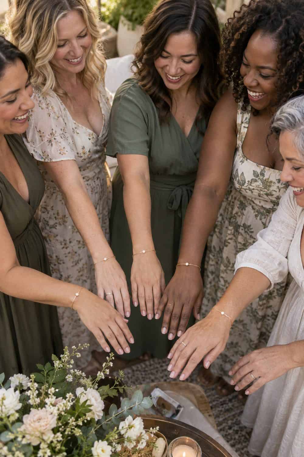 Hands with Matching Bracelets wedding inspiration