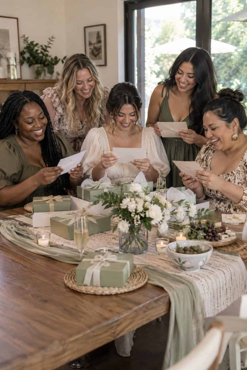 Opening Cards Around a Table wedding inspiration