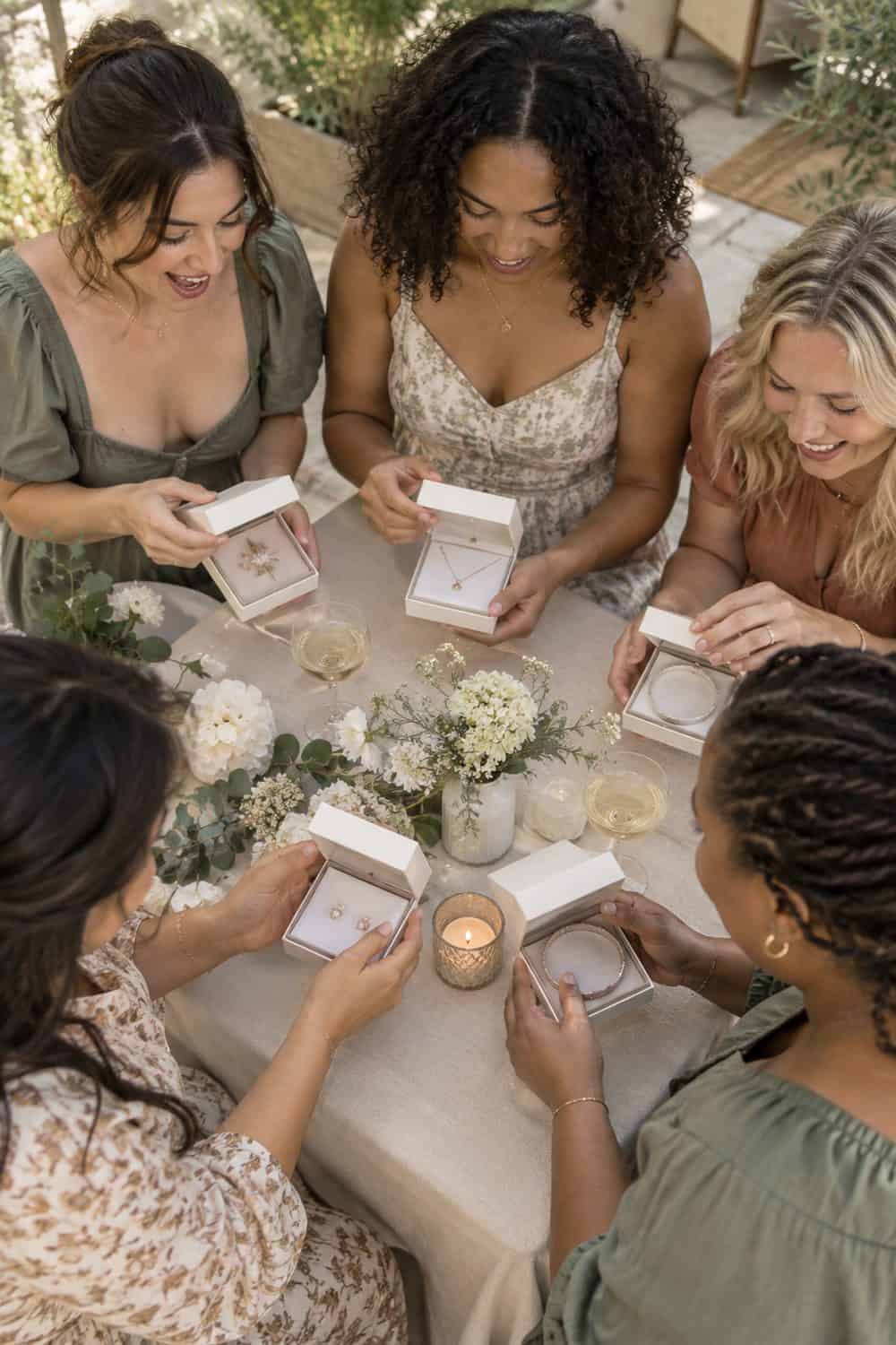 Overhead Box-Opening Photo wedding inspiration