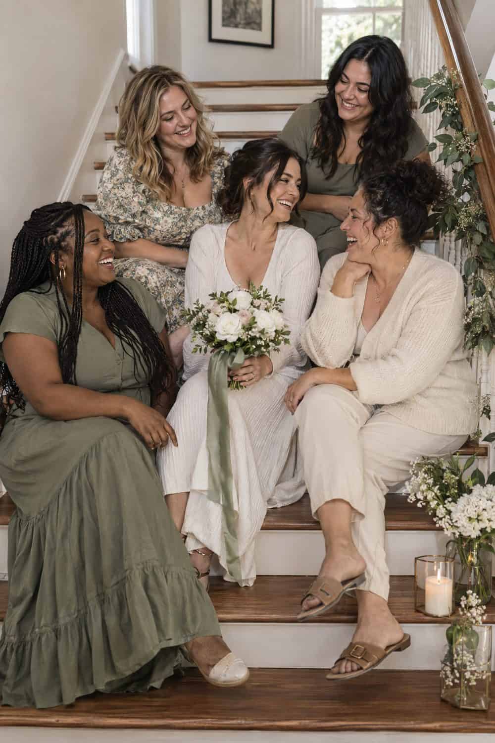 Staircase Group Portrait wedding inspiration